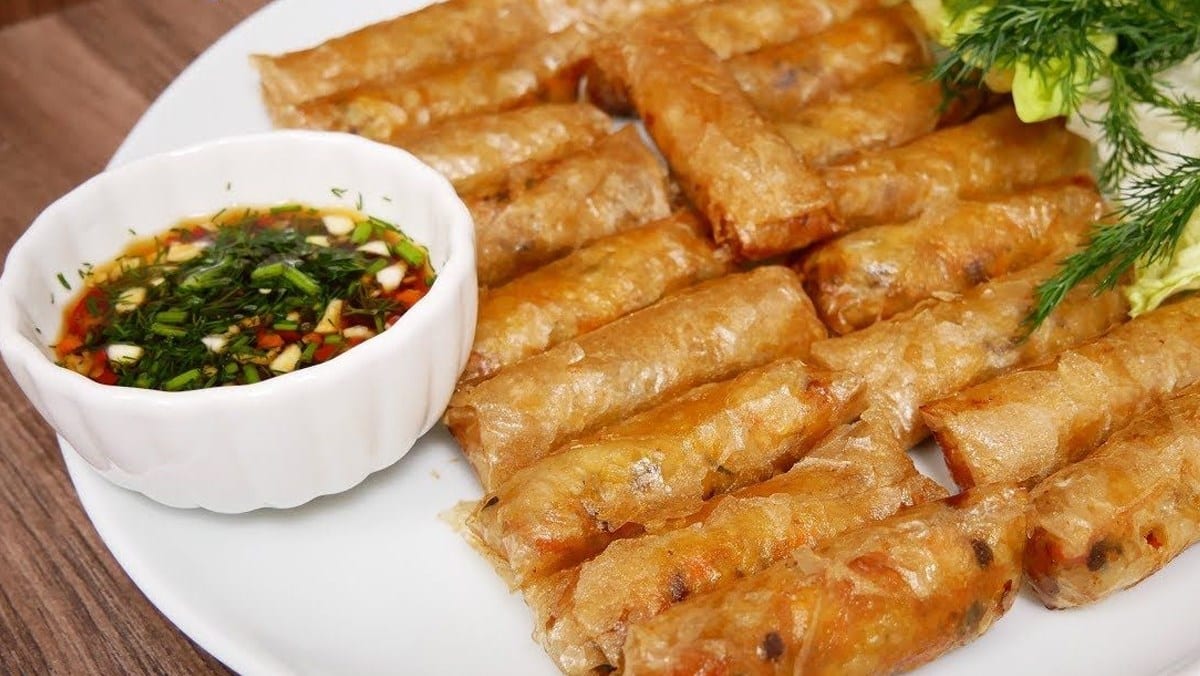 cá trích chả giò rong biển
