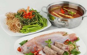 cá diêu hồng nấu lẩu