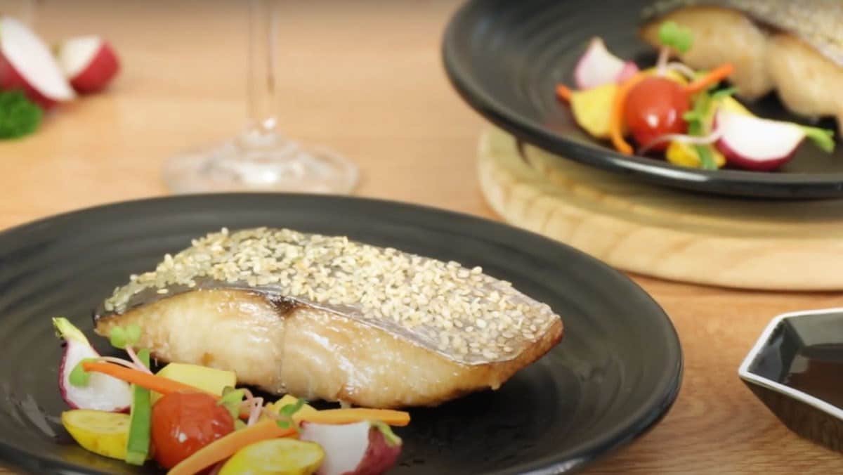 cá thu nướng rau củ