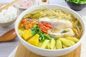 cá diêu hồng nấu canh chua