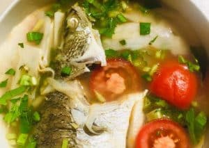 lẩu cá chẽm nấu măng