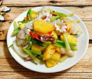 chế biến mực một nắng