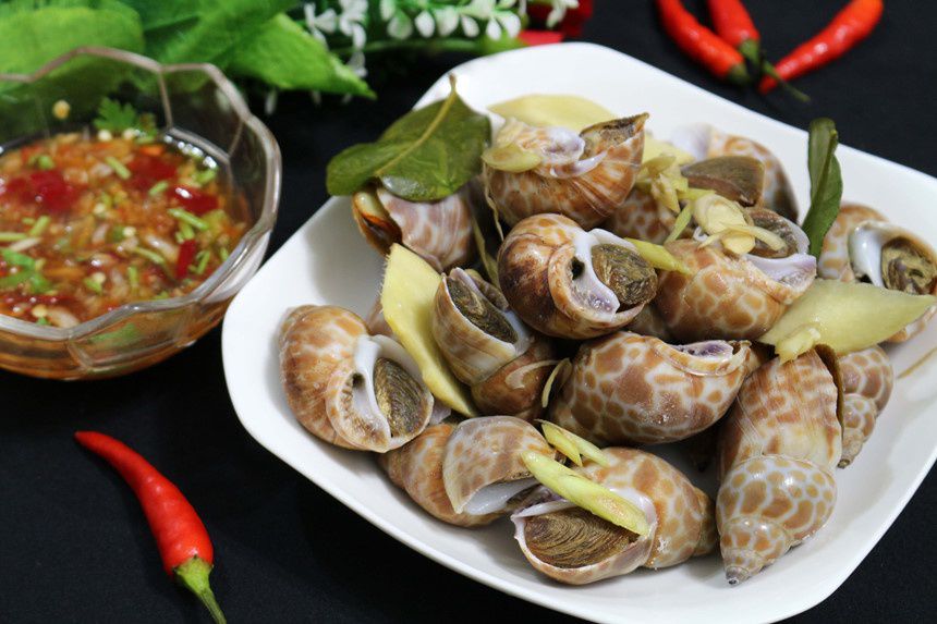 cách chế biến ốc hương luộc