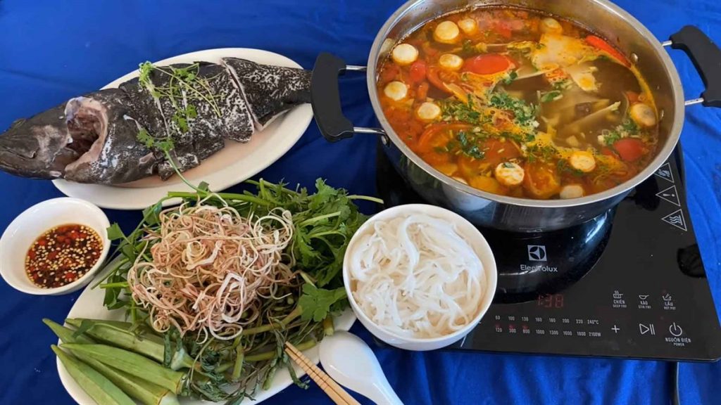 lẩu cá bống mú măng chua