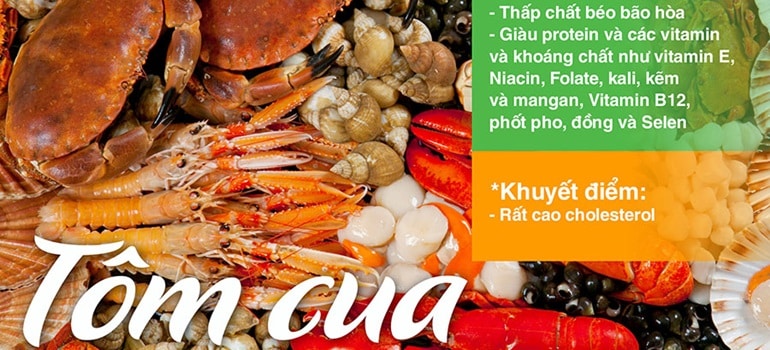 thành phần dinh dưỡng của tôm cua