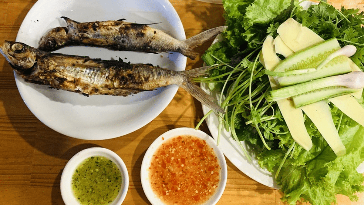 cá chuồn nướng