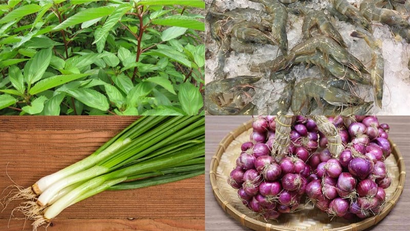 rau đây nấu tôm