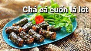 cách làm chả cá cuốn lá lốt