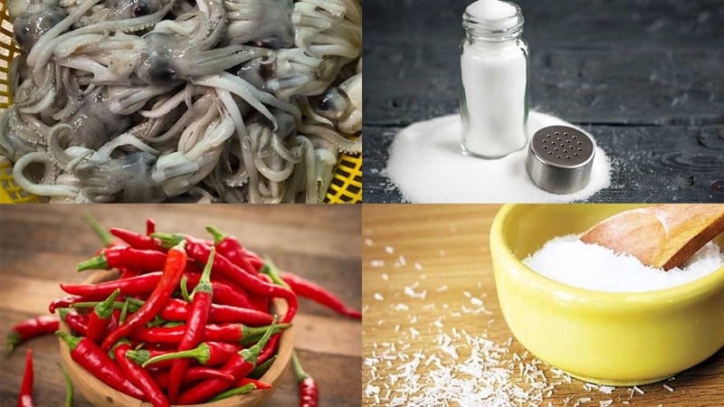 râu mực nướng muối ớt