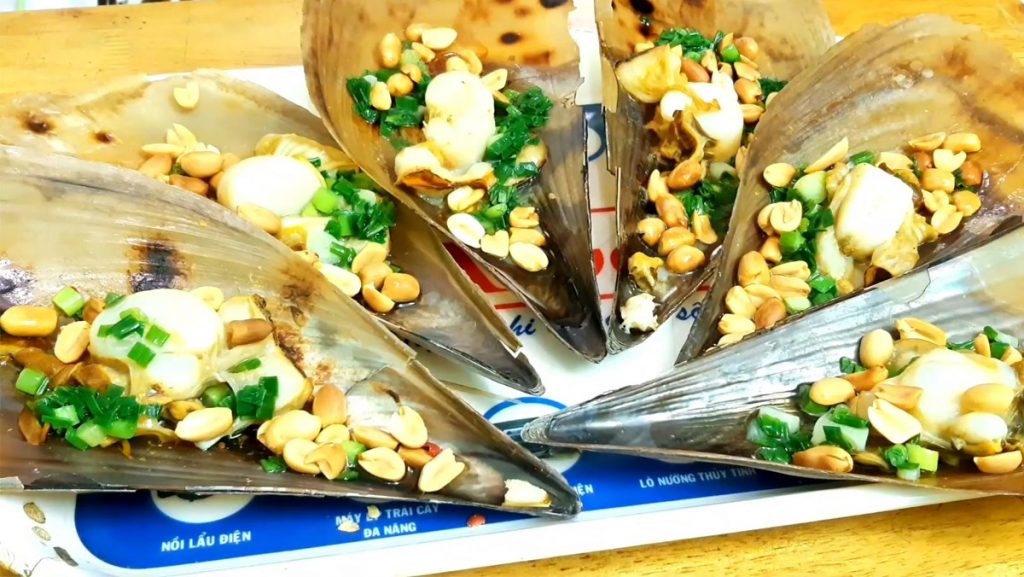 sò mai nướng mỡ hành