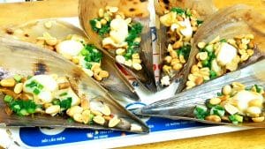 sò mai nướng mỡ hành