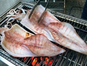 chế biến mực một nắng