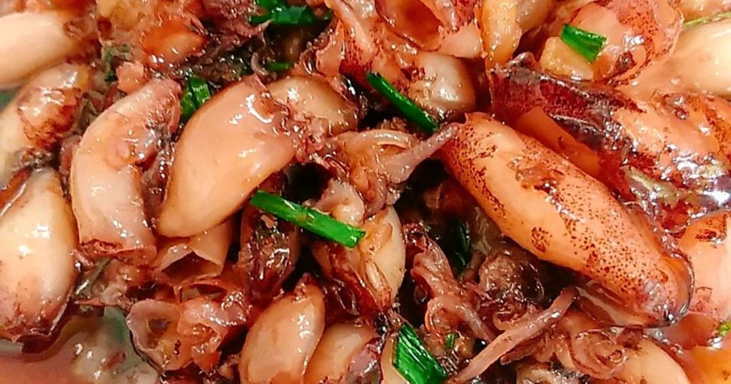 mực trứng rim nước mắm