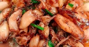 mực trứng rim nước mắm