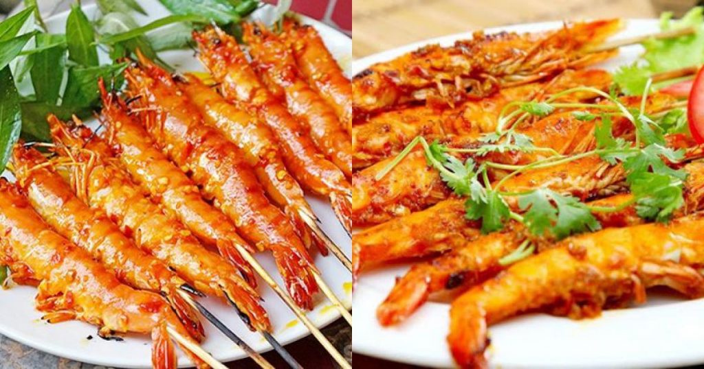 tôm nướng mật ong