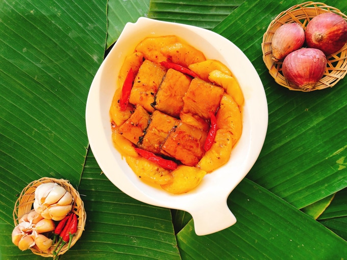 khô cá dứa kho thơm