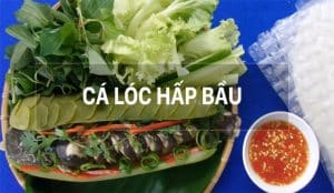 cá lóc hấp bầu thơm ngon