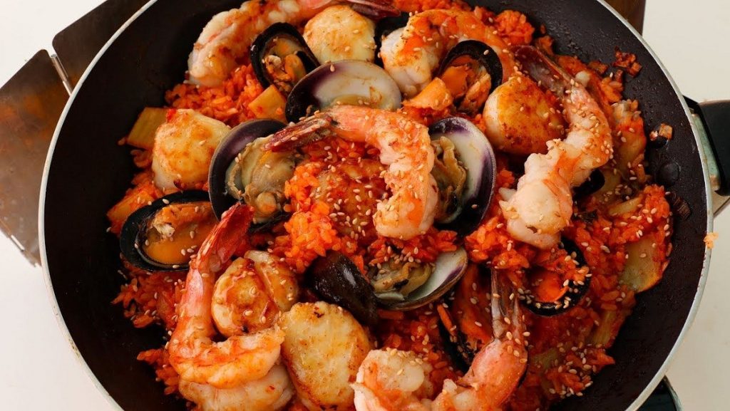 cơm chiên kim chi hải sản