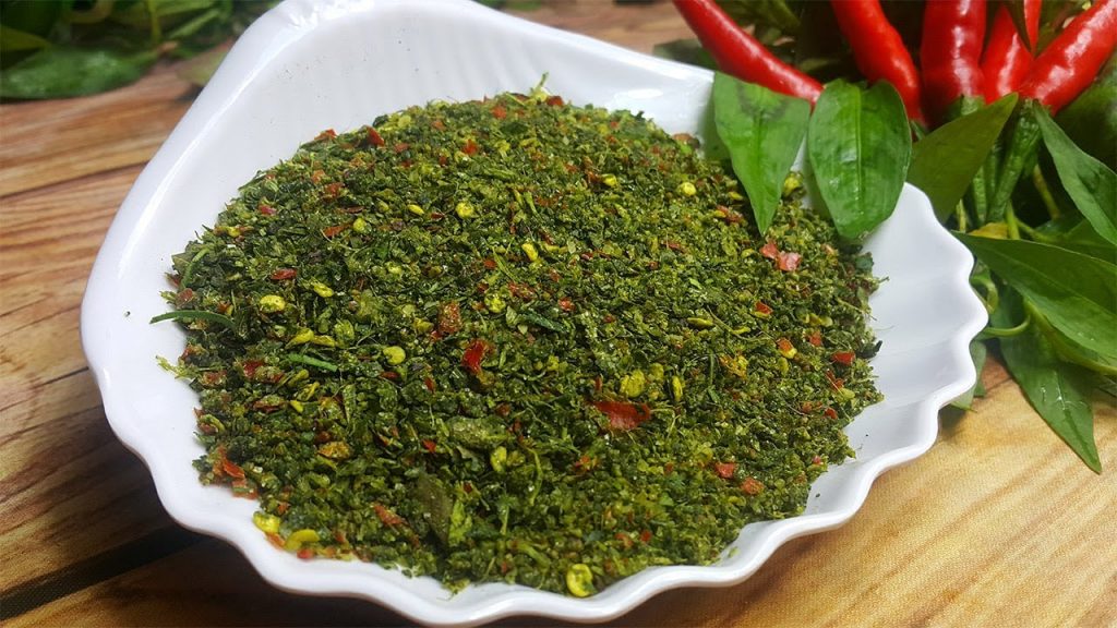 cách làm muối ớt rau răm