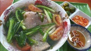 canh cá diêu hồng nấu ngót