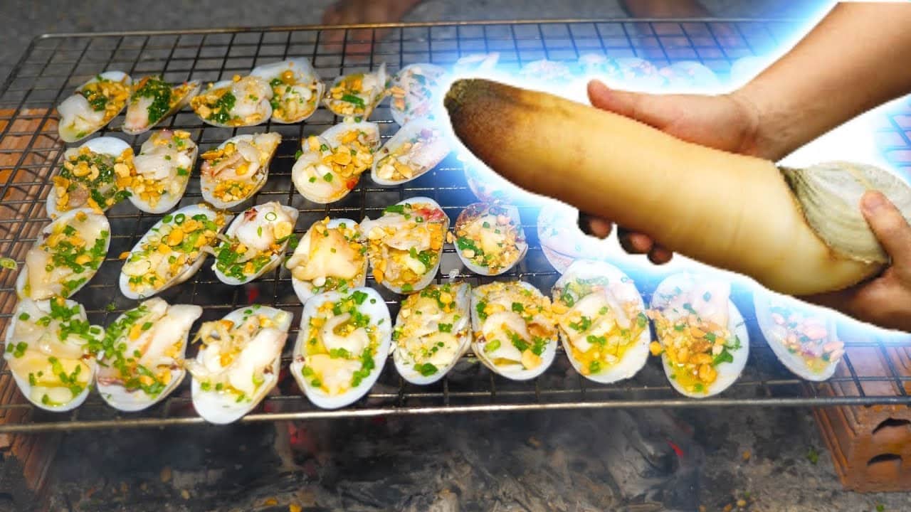 ốc vòi voi nướng mỡ hành