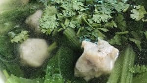 canh cải xanh cá thác lác