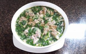 canh ngót nấu cua