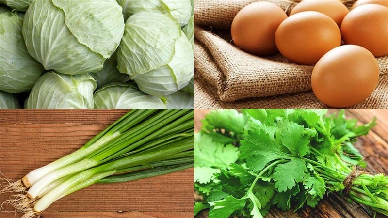 canh bắp cải trứng