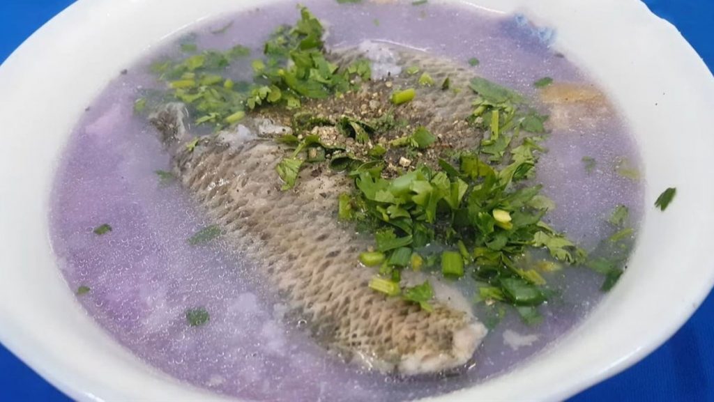 khoai mỡ nấu cá rô phi