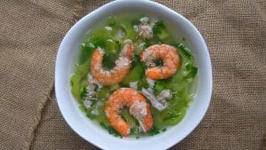canh khổ qua nấu tôm