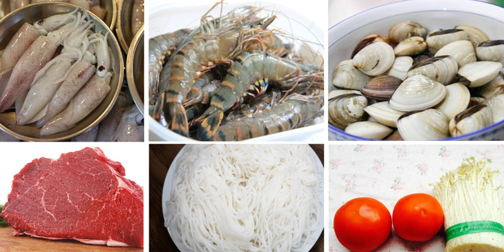Cách nấu bún hải sản kiểu Thái